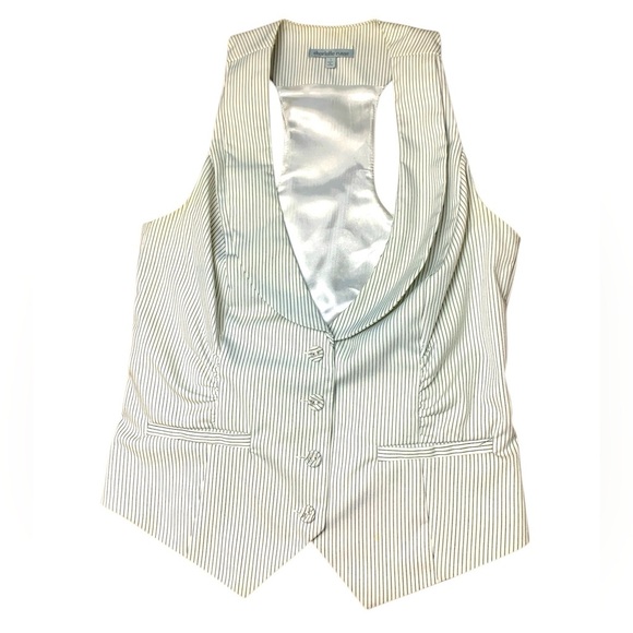 Charlotte Russe Formal Vest, Ruching, Button Up - Picture 1 of 15